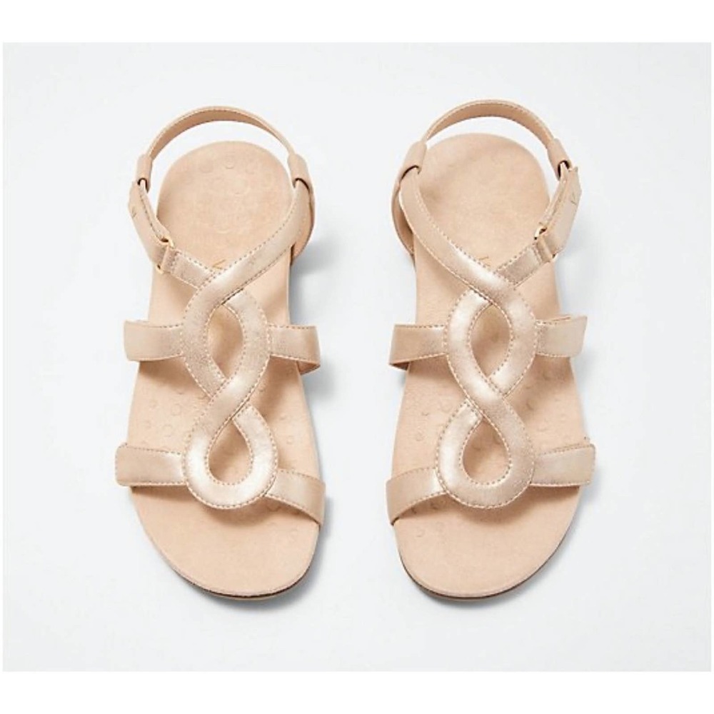 NEW Vionic Jodie Sandal Wide Comfort Rose Gold 10